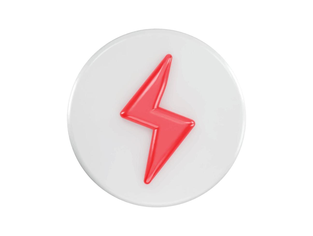 electricity icon 3d rendering vector illustration