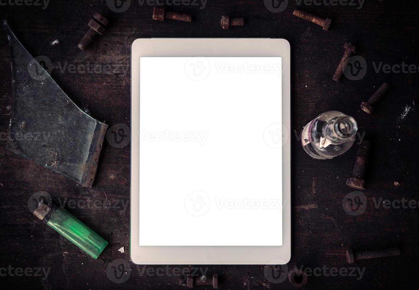 Blank screen tablet photo