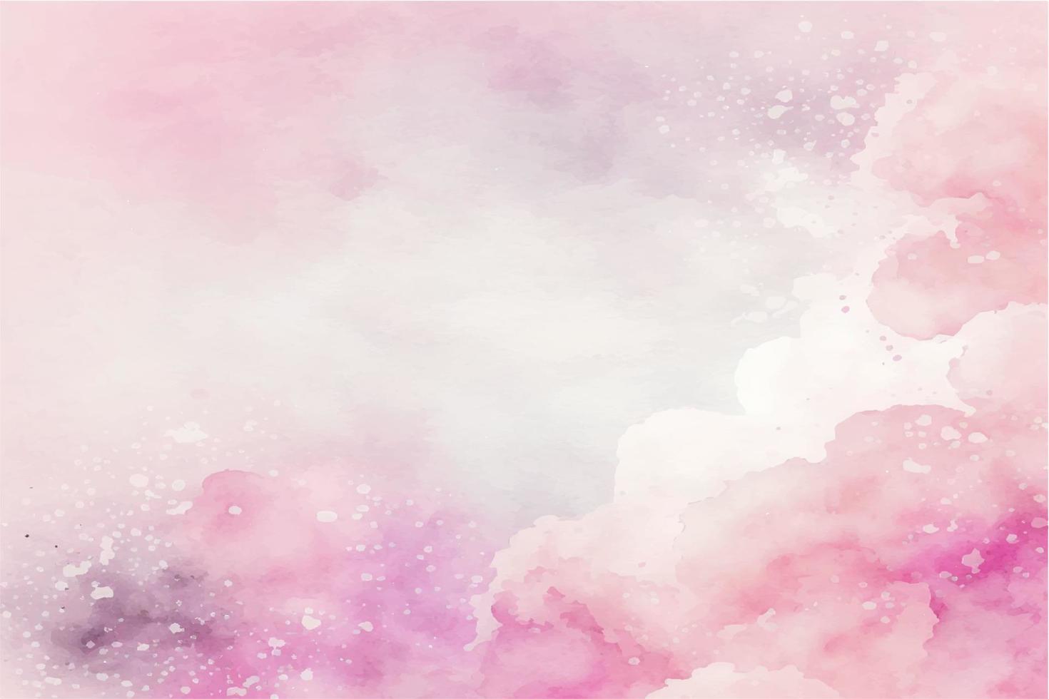 Hand painted watercolor sky cloud background with a pastel colored vector