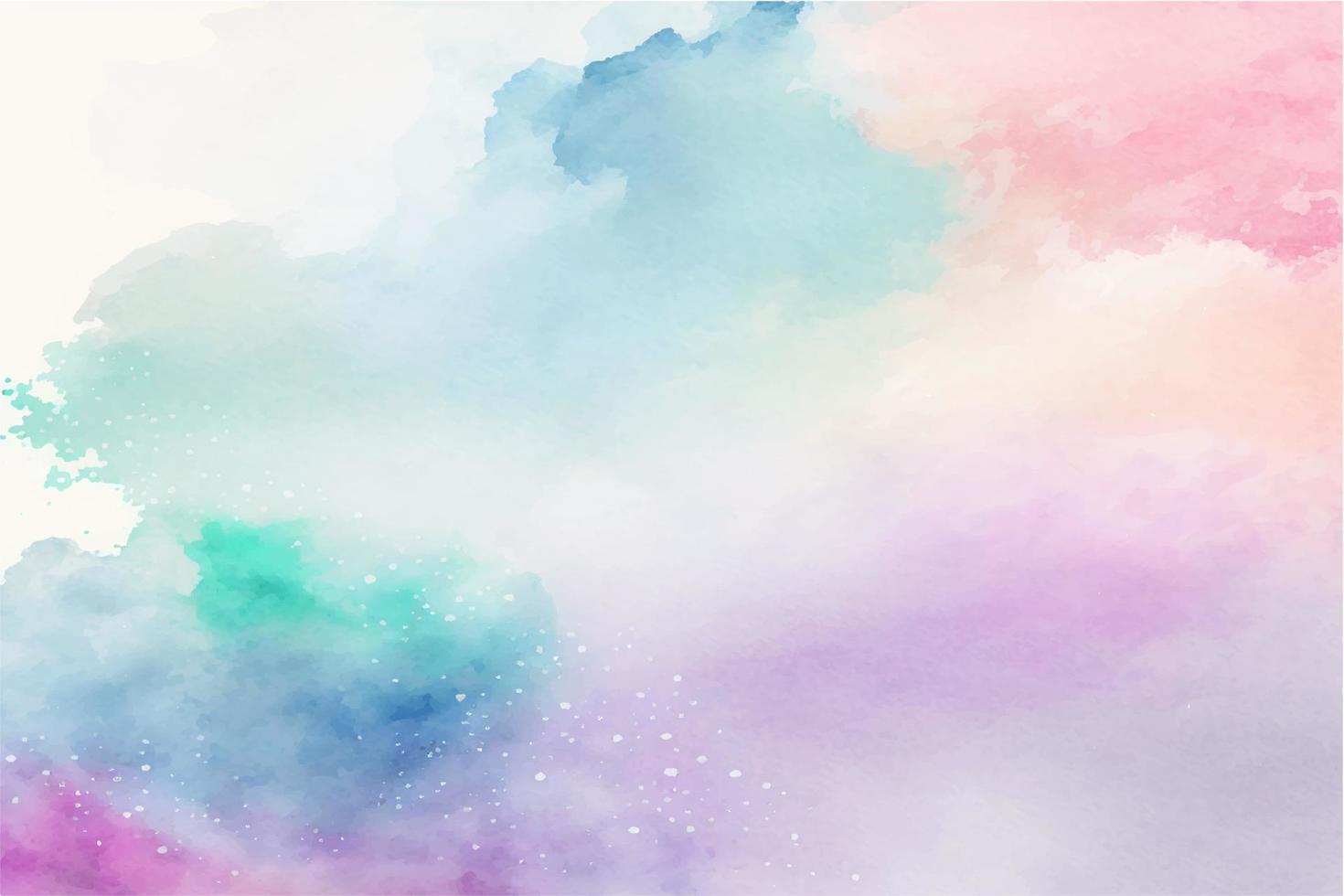 Hand painted watercolor sky cloud background with a pastel colored vector