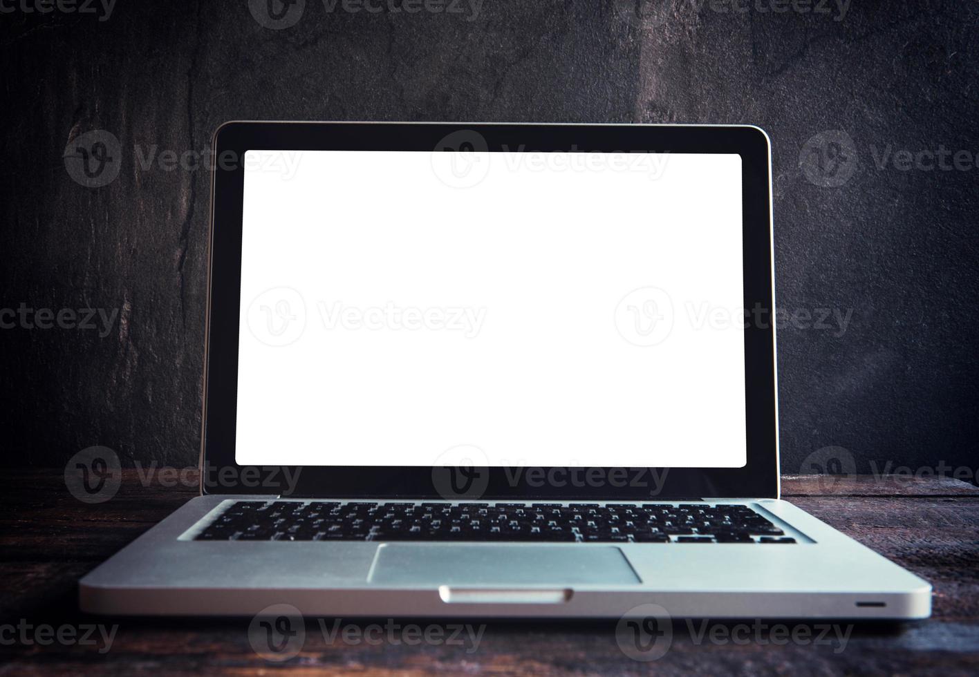 Blank screen on laptop photo