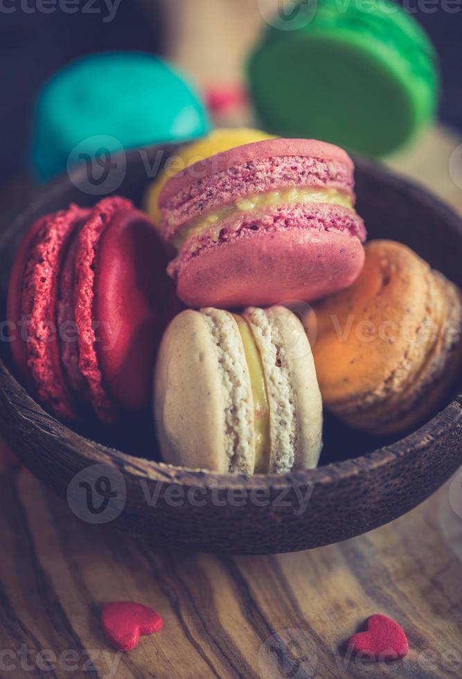 Sweet macaroon cookies photo