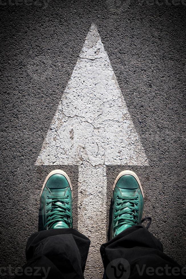 Legs on the sign photo