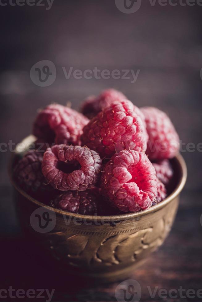 Group of raspberries photo