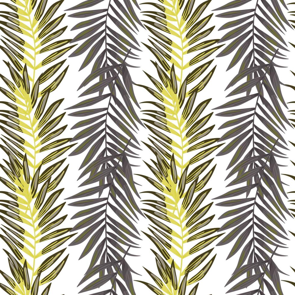 Abstract exotic plant seamless pattern. Tropical palm leaves pattern. Fern leaf wallpaper. Botanical texture. Floral background. vector