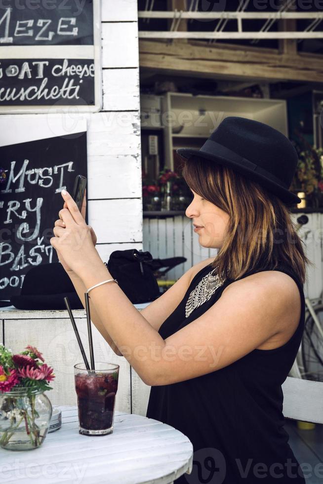 Female in cafe photo