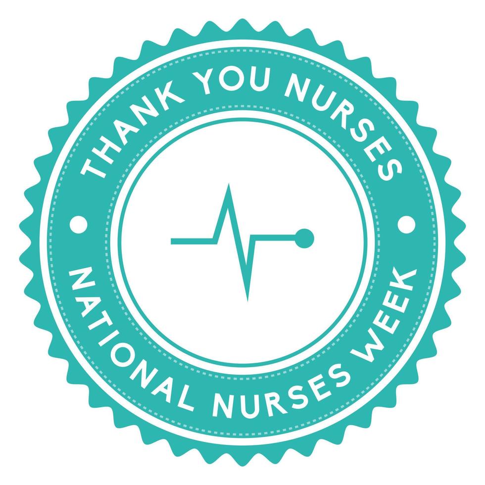 National Nurses Day Badge, National Nurses Week, Stamp, Logo, Emblem, Sticker, Nurse Day Logo, Tshirt Design, Health Design Element, Nurses Day Greetings Card Vector