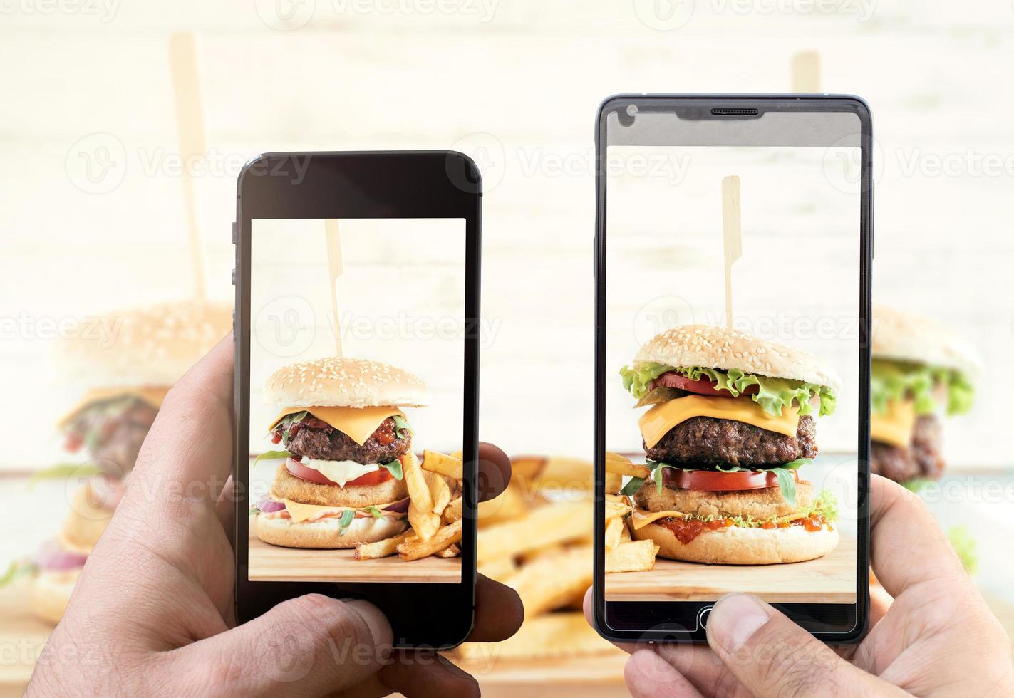 Burgers and French fries photo