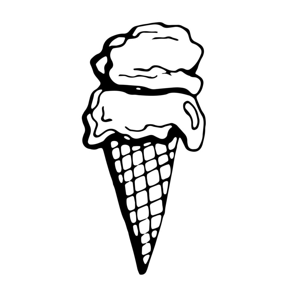 Ice cream. Vector clipart