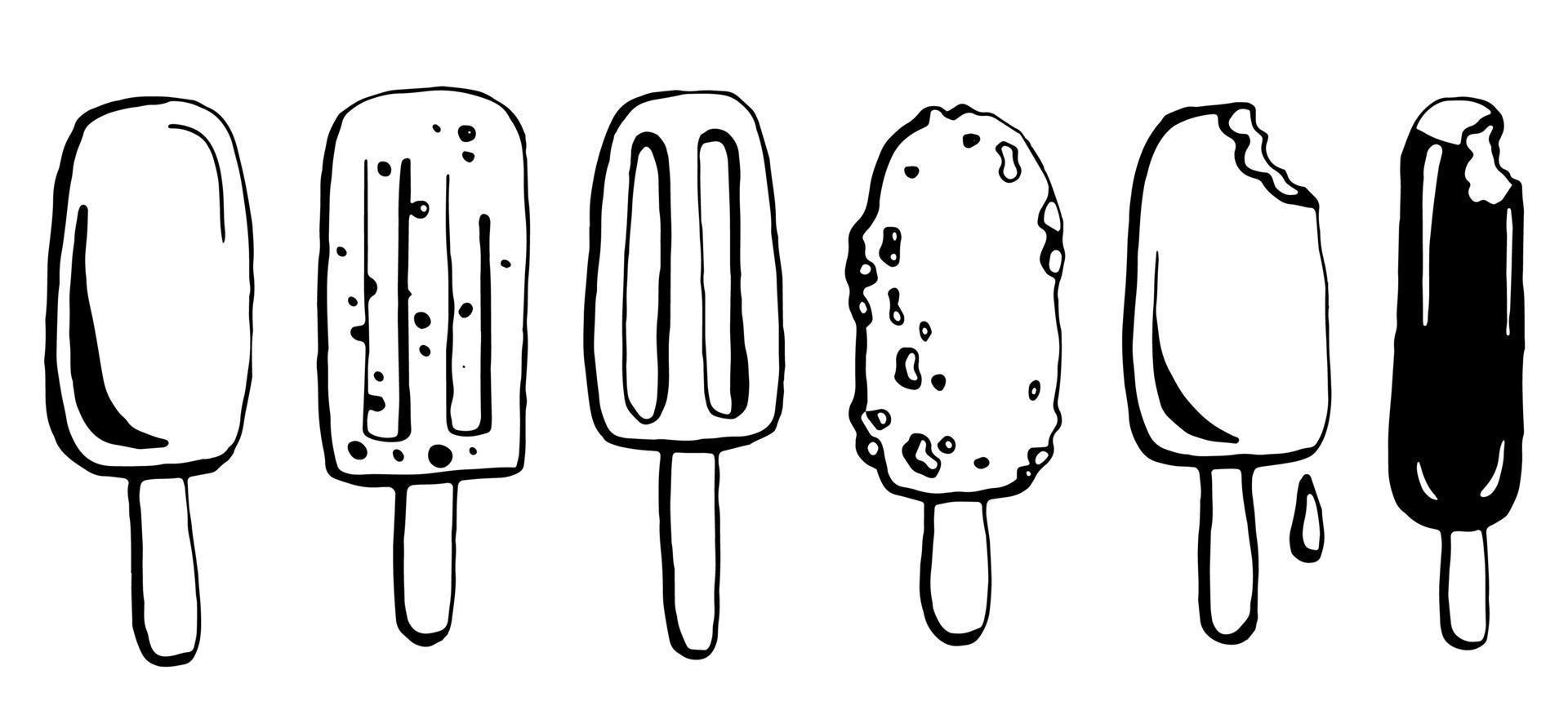 Ice creams. Vector clipart