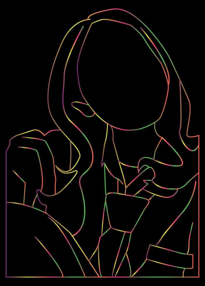 Illustration vector of Kpop fashion stage. idols of Koreans performing. K-pop male fashion idol. singer who is singing wearing beautiful clothes