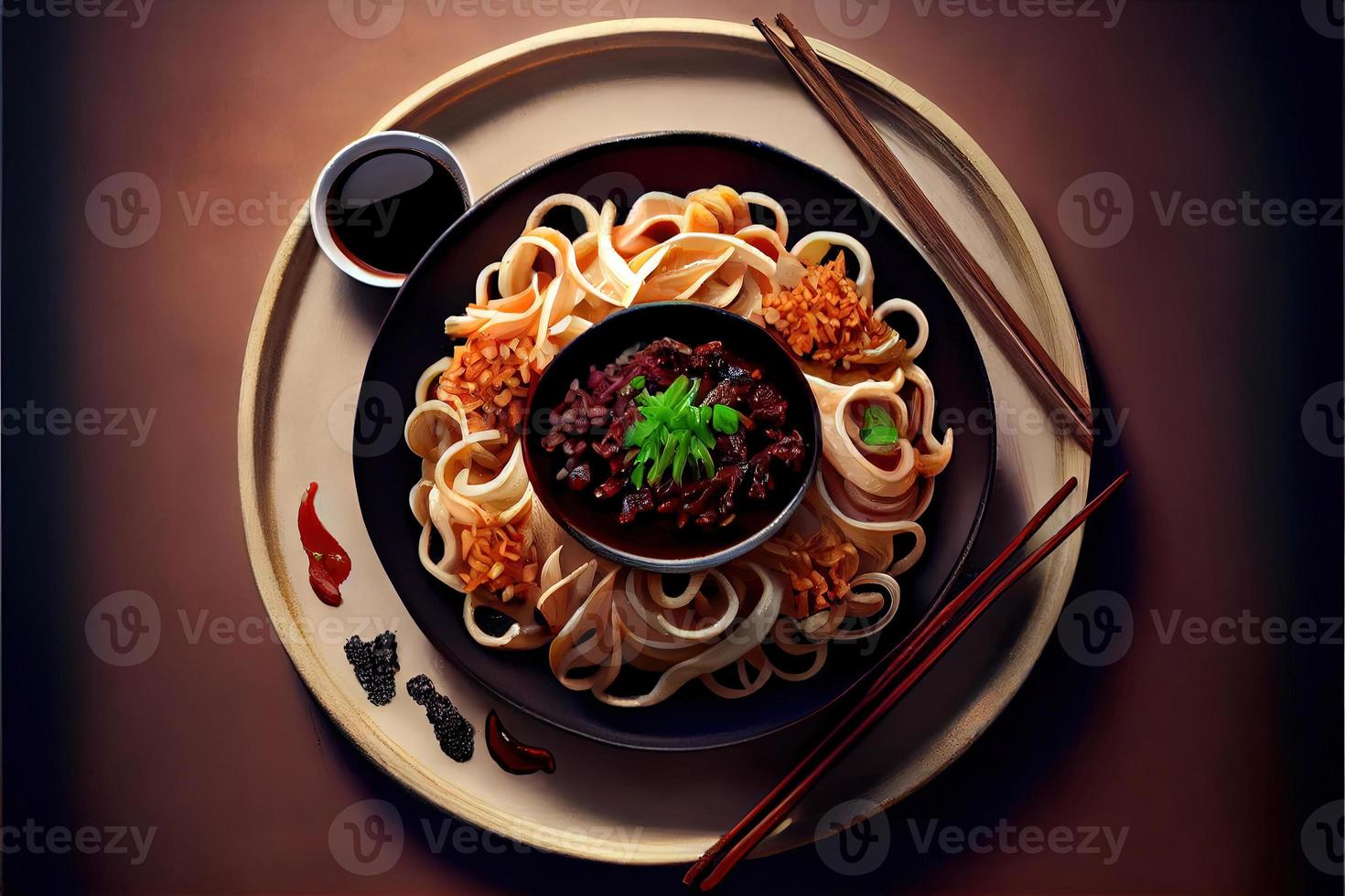 chino zha jiang mian comida foto