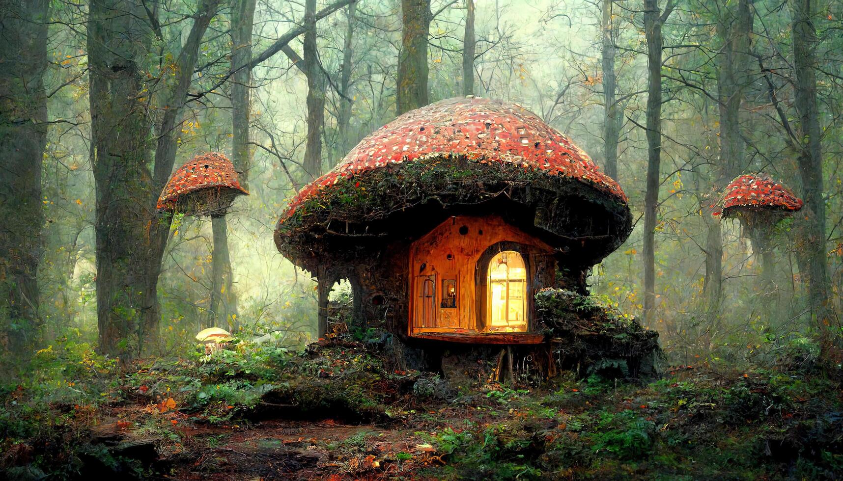 Man cutting porcini mushroom with knife outdoors, closeup. photo