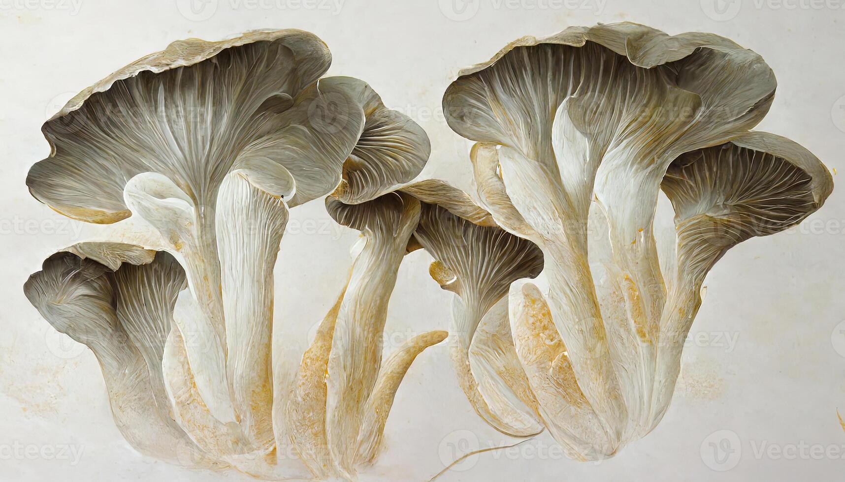 King oyster mushrooms eringi on white background. photo
