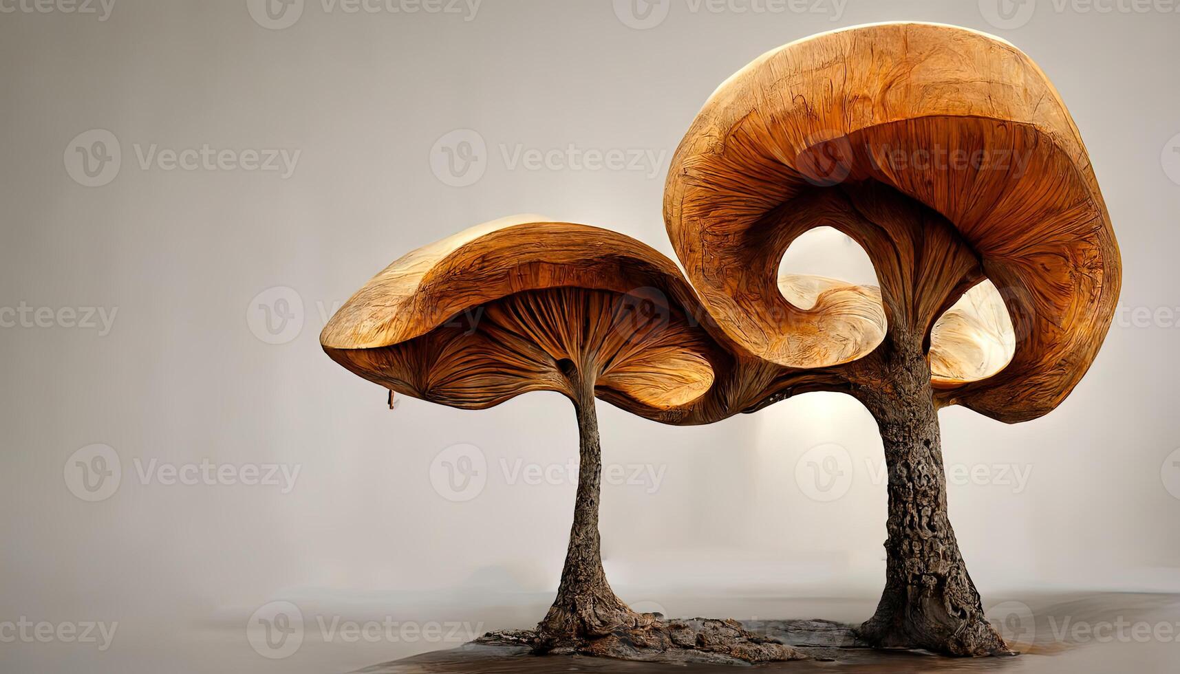 Silhouette mushroom in nature white background. photo