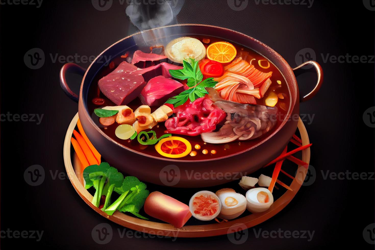 Chinese Hot Pot Food photo