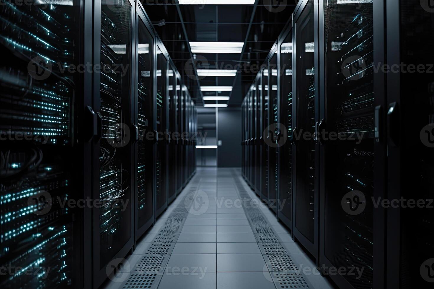 Server room interior. Data center. photo