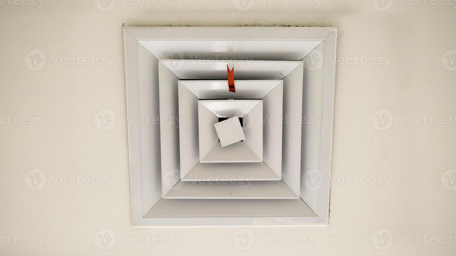 Ceiling air diffuser or ventilation for air conditioning. photo