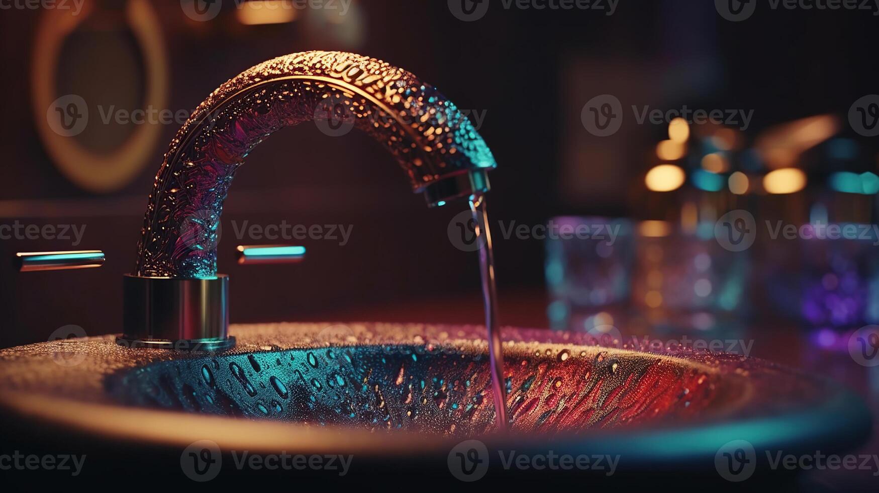 modern ceramic sink faucet, image photo