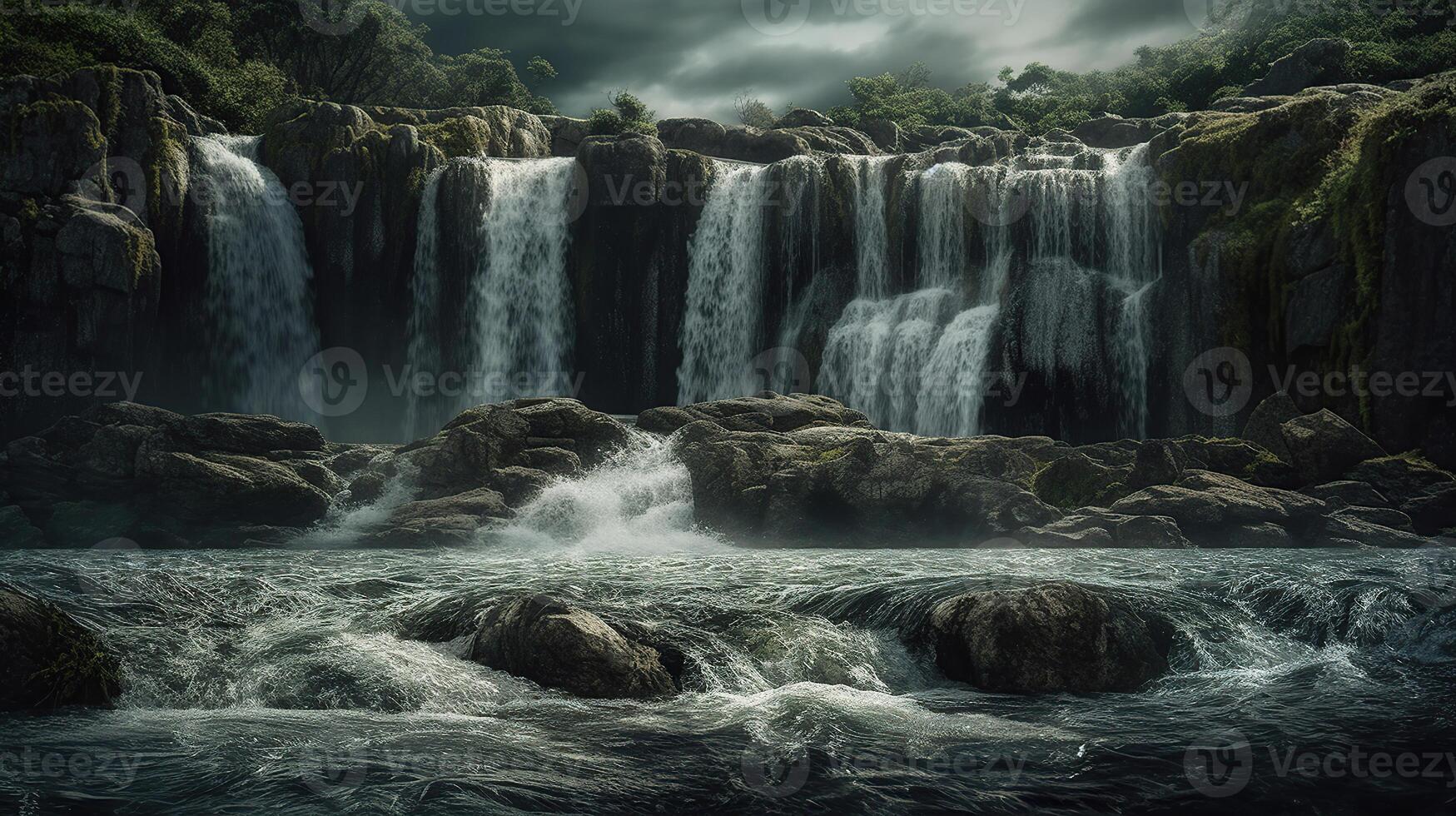 beautiful waterfall, Image photo