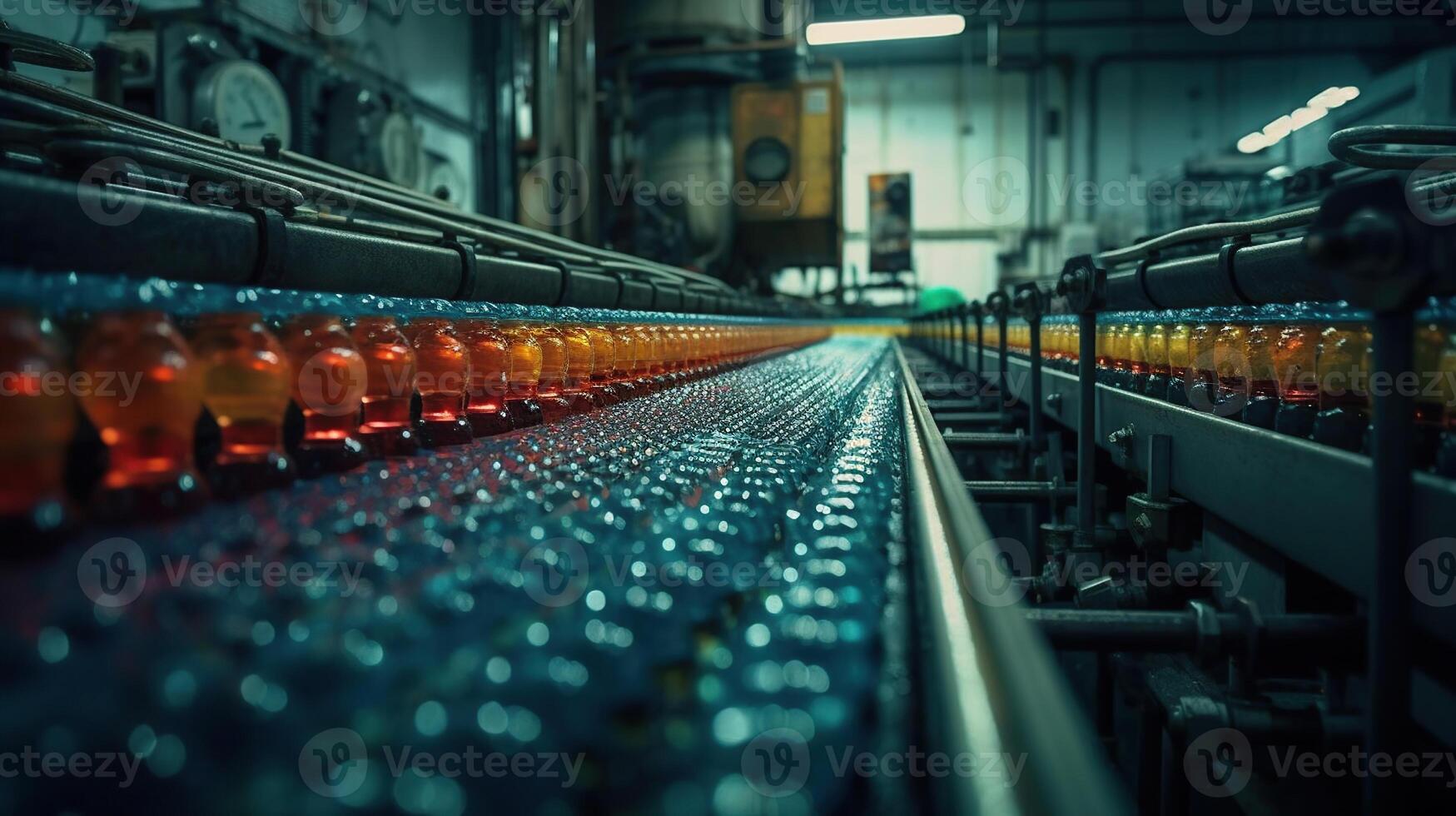 a Water filling line working, image photo