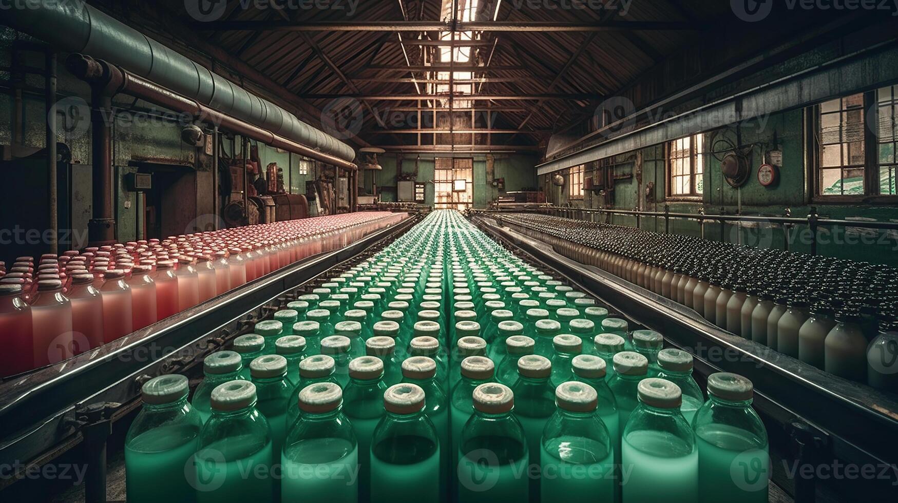 bottle manufacturing facility, generated ai image 23034721 Stock Photo