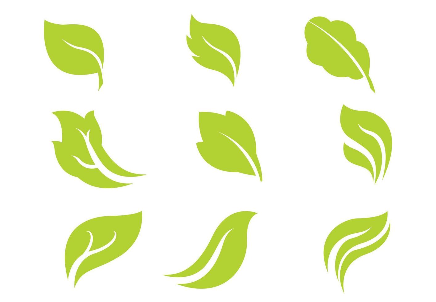 leaf icon Set vector