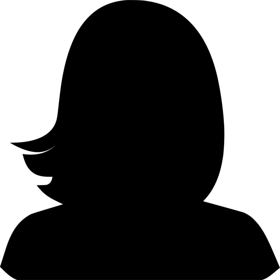 Vector silhouette of Woman on white background