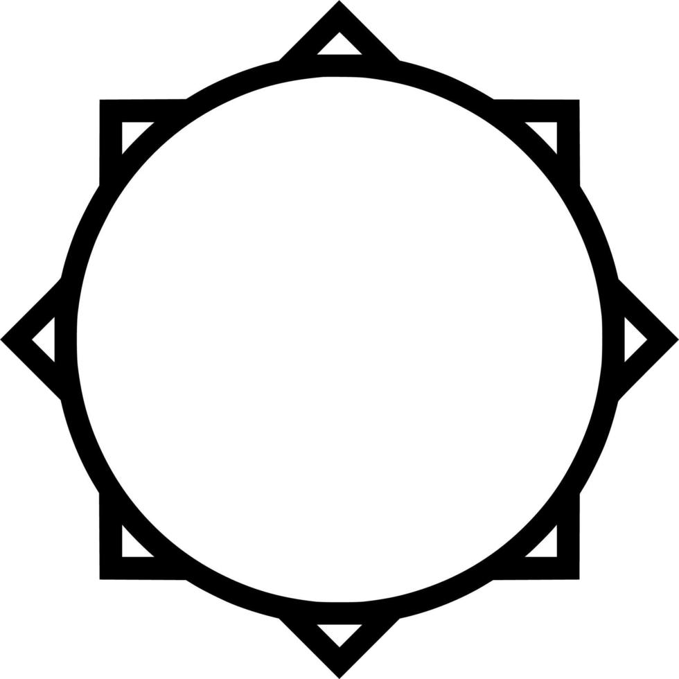 Vector silhouette of sun design on white background
