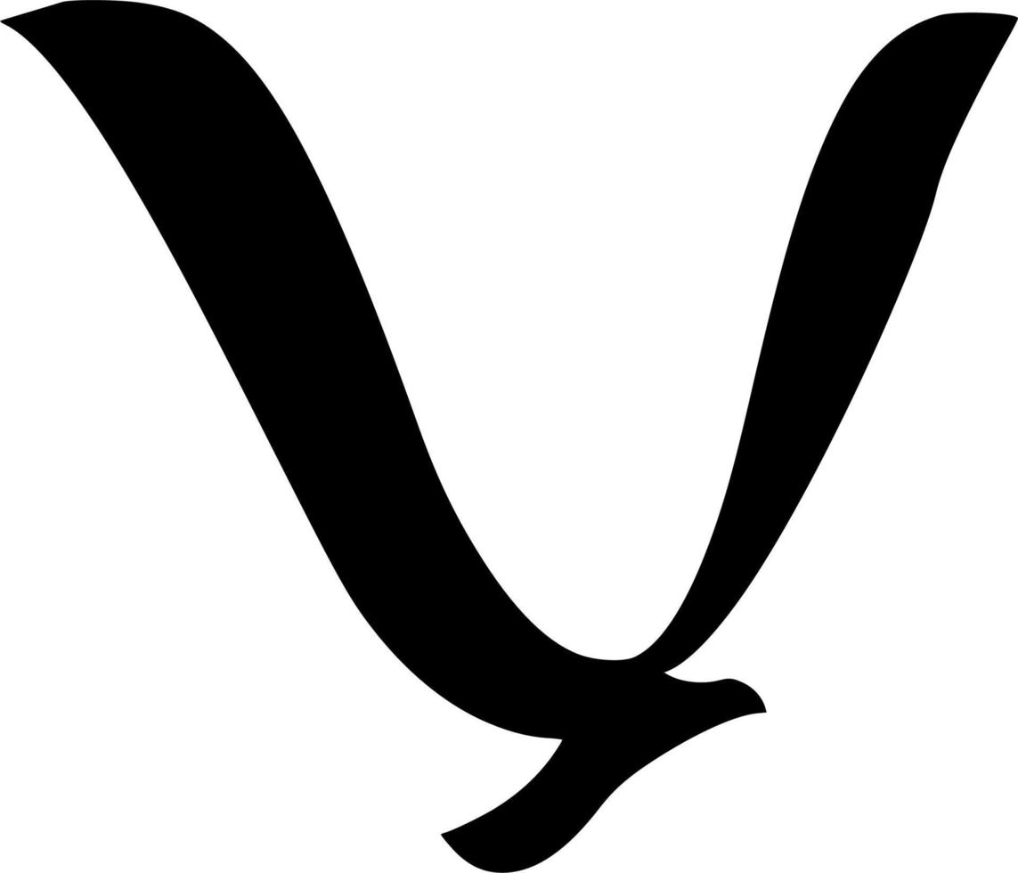 Vector silhouette of Bird on white background
