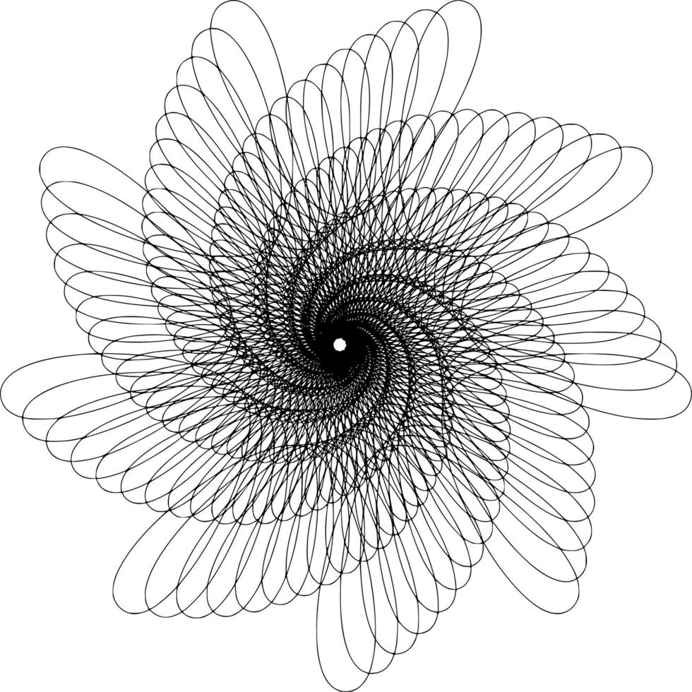 Vector silhouette of Ornament on white background