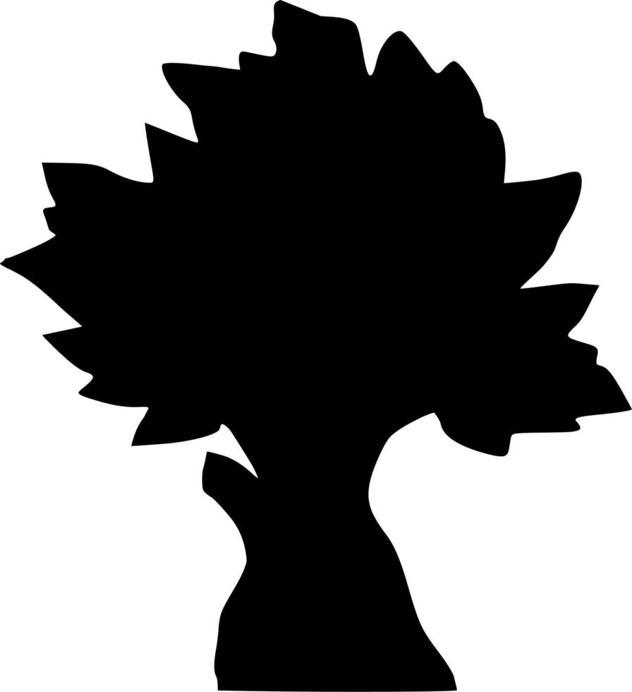 Vector silhouette of Tree on white background