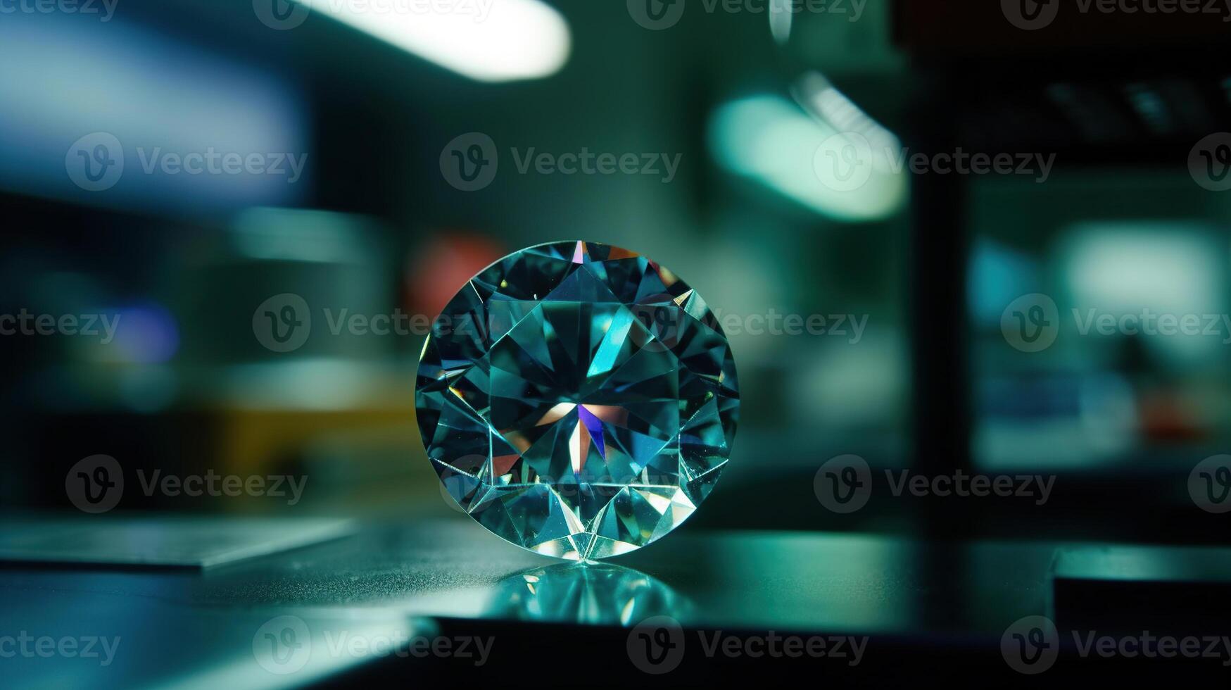 diamante creciente en un laboratorio, generado ai imagen foto