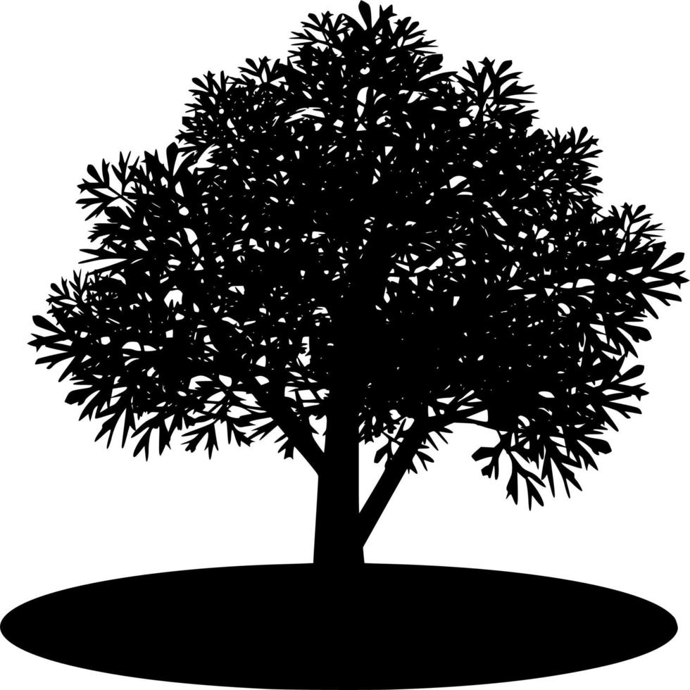 Vector silhouette of Tree on white background