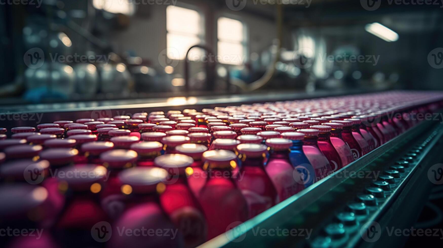 botella fabricación instalación, generado ai imagen foto