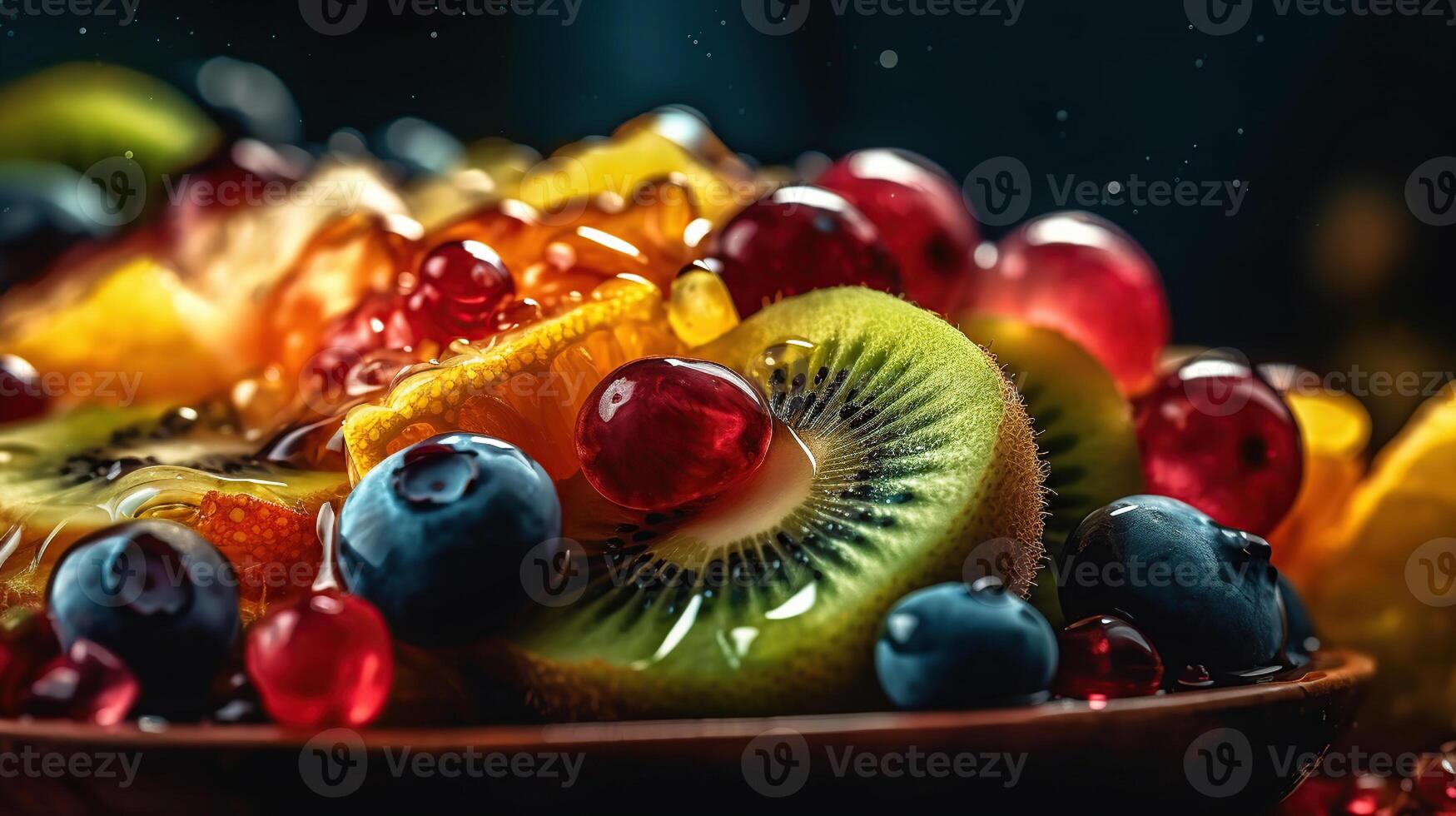 juicy fruit salad, image photo