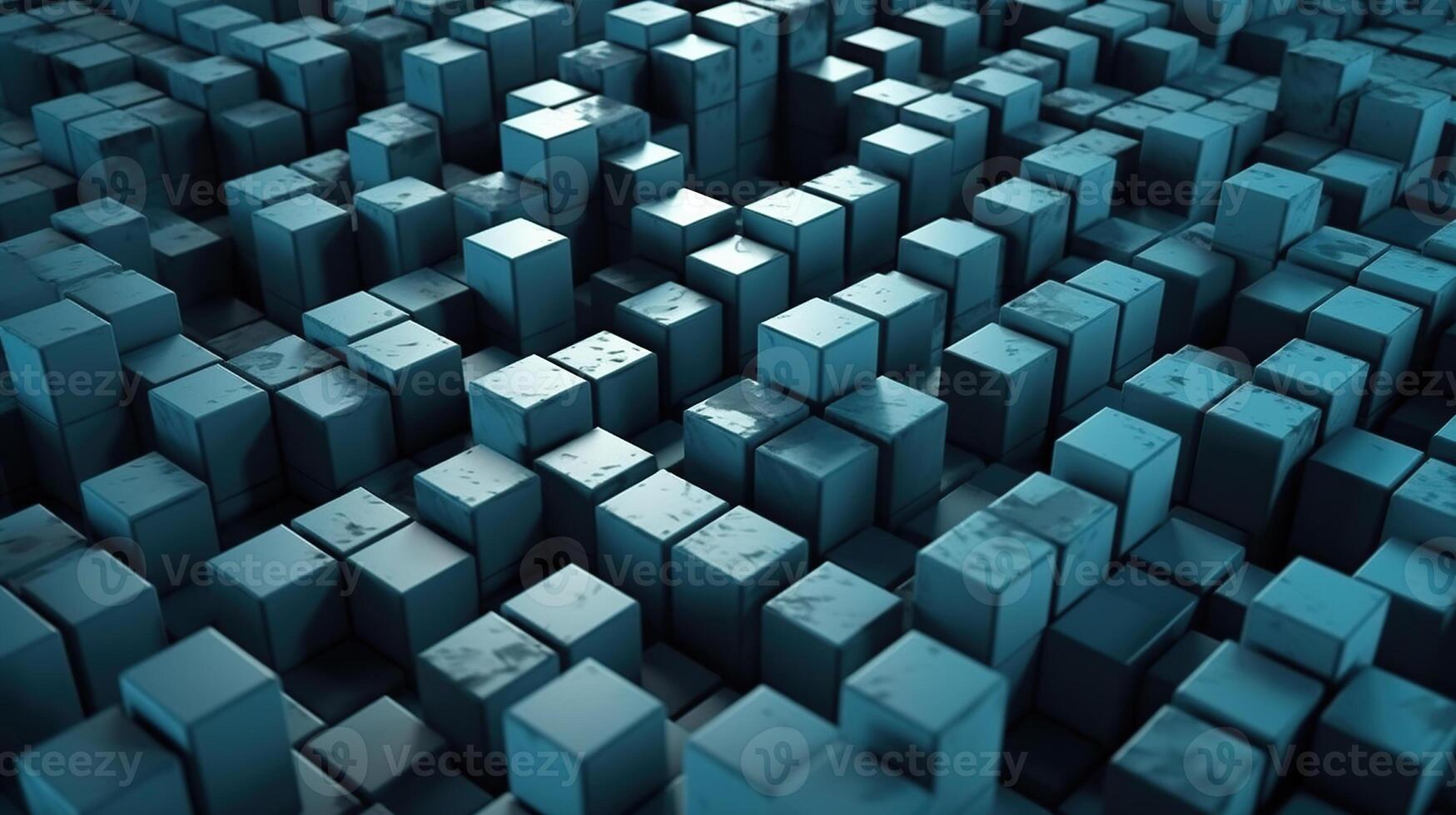 Isometric cubes seamless pattern. 3D render cubes background Image photo