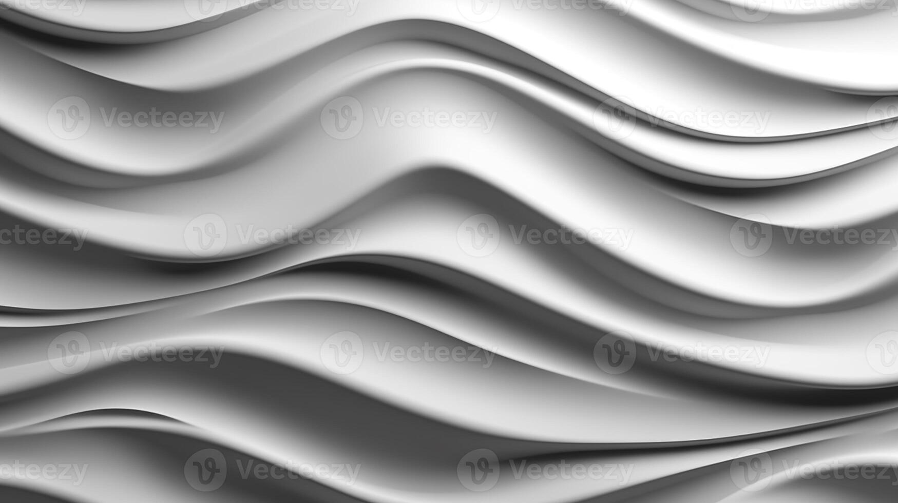 3D illustration white seamless pattern waves light and shadow. Wall decorative background. Image photo
