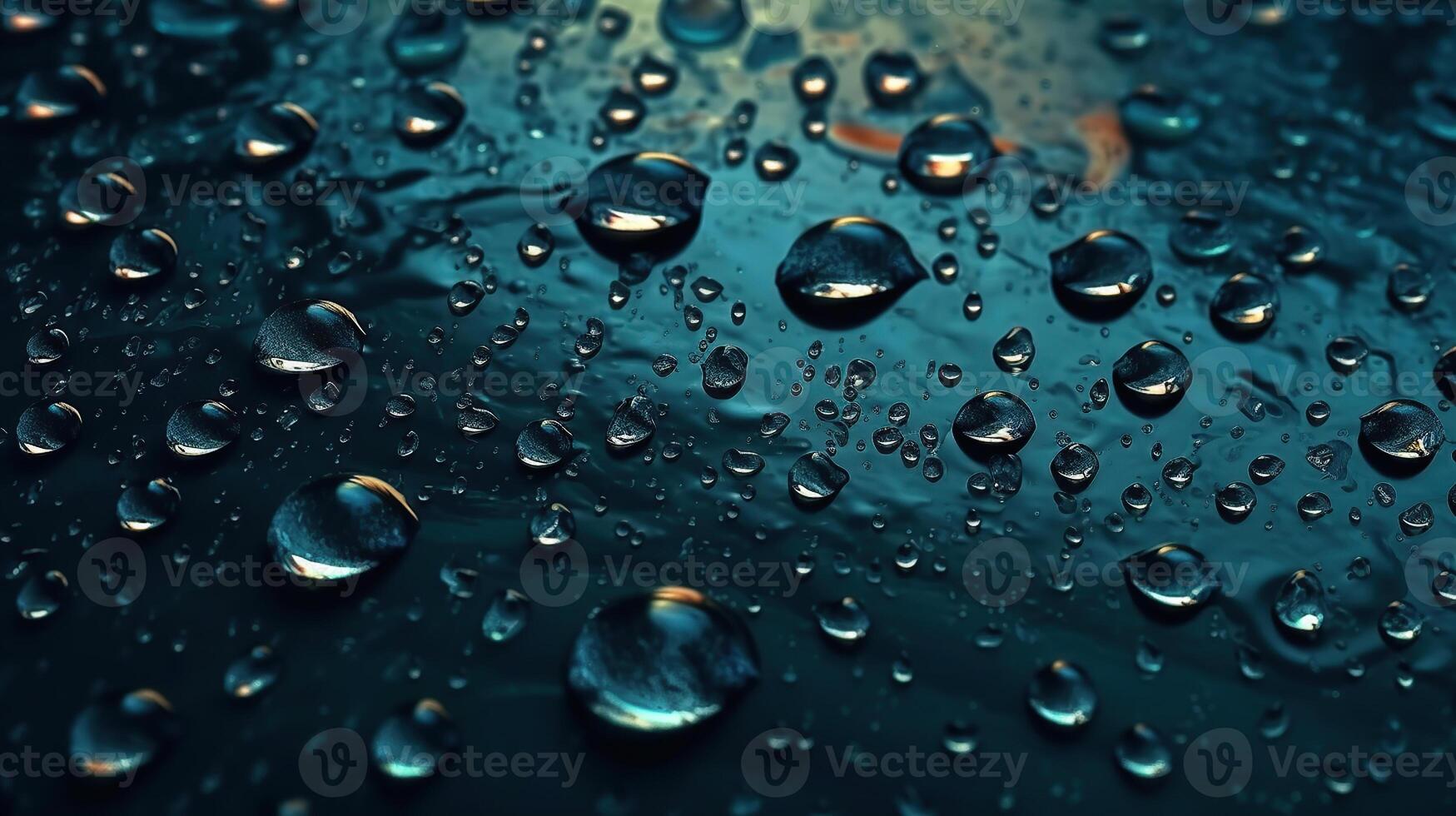 agua gotas en pantalla, ai generado imagen foto