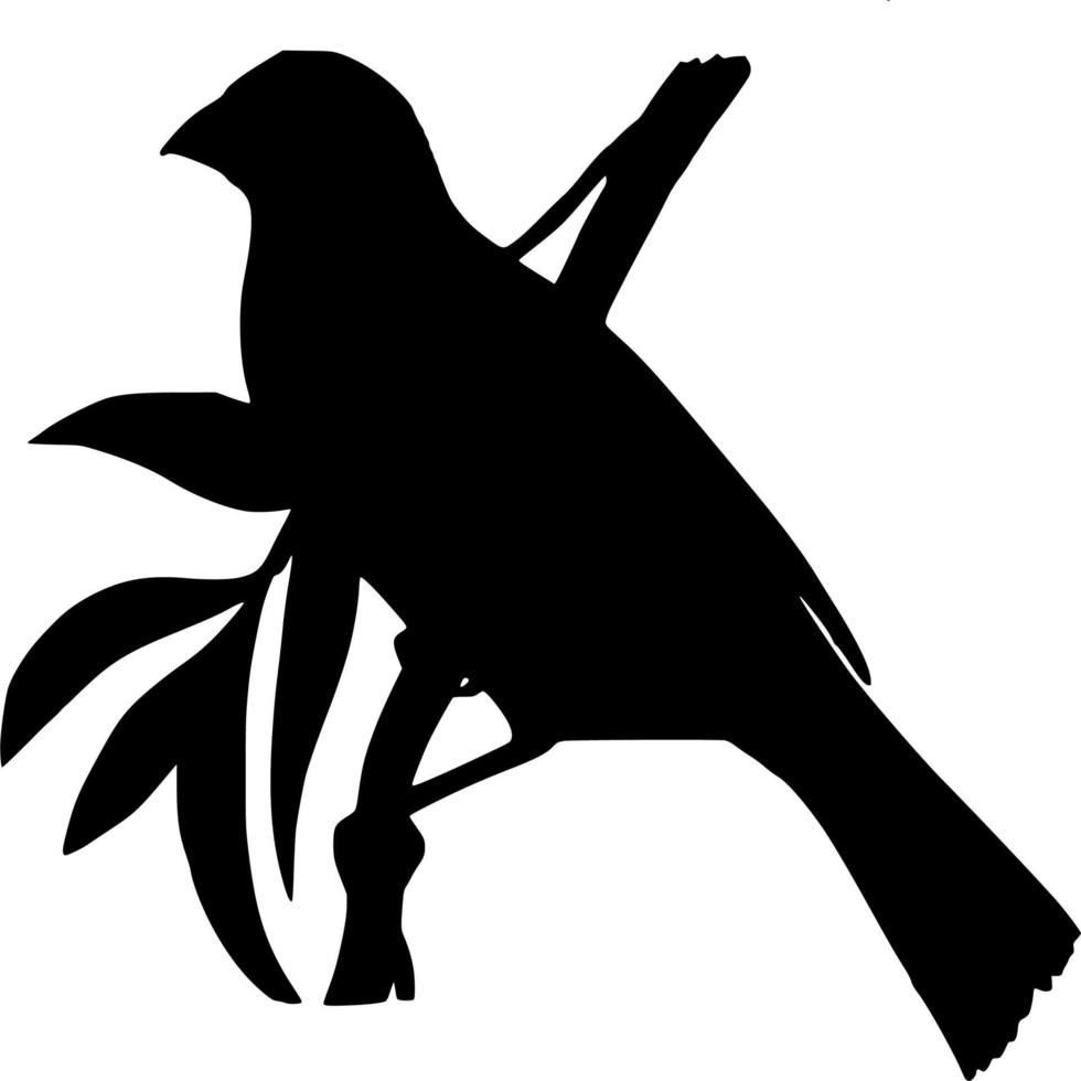 vector silueta de pájaro en blanco antecedentes