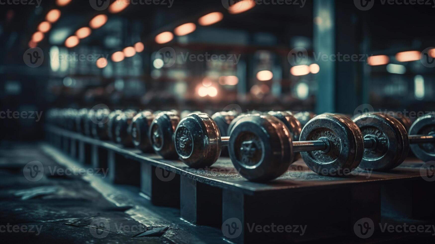 Metal dumbbells, image photo