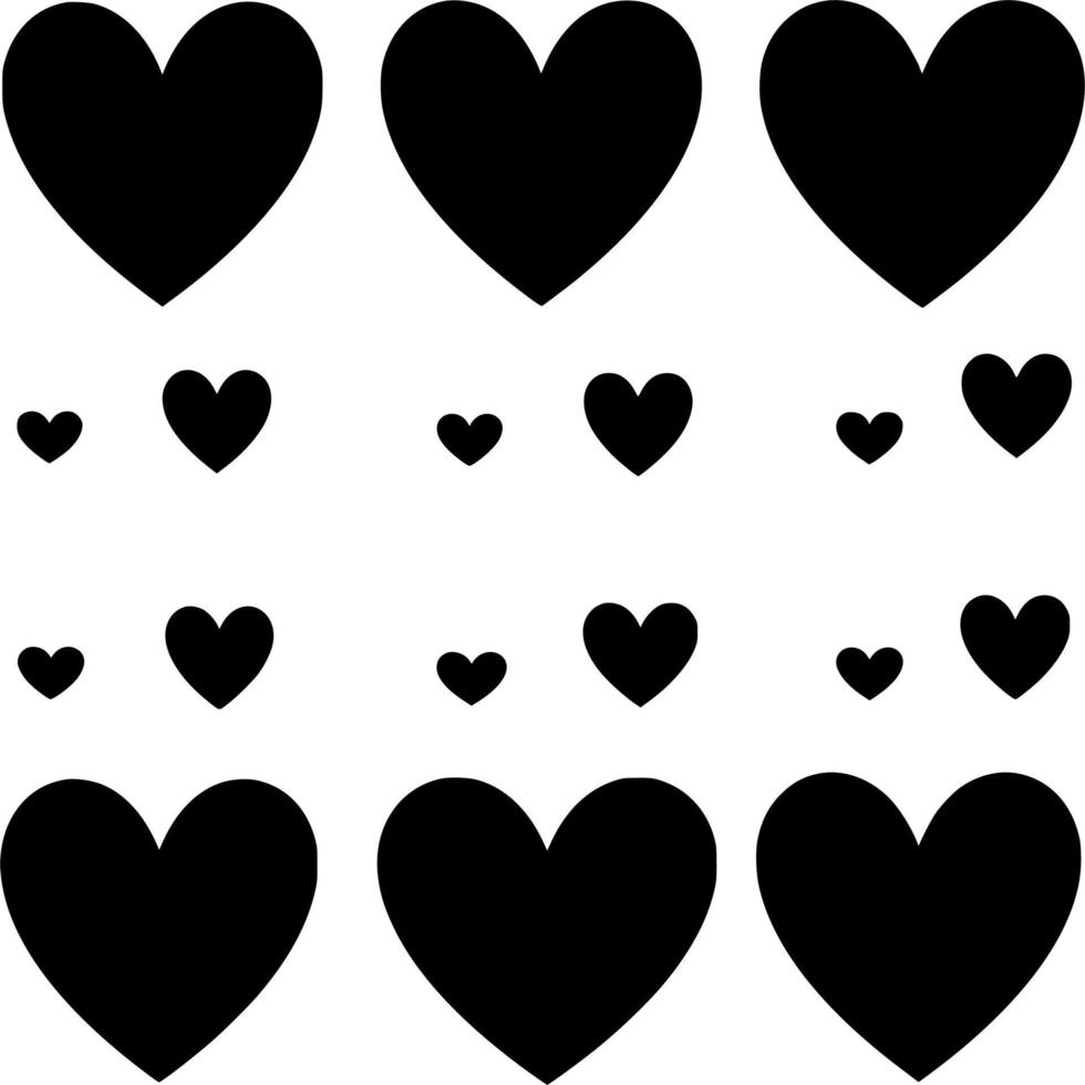 Vector silhouette of heart on white background