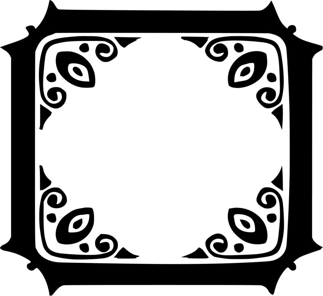 Vector silhouette of Frame on white background