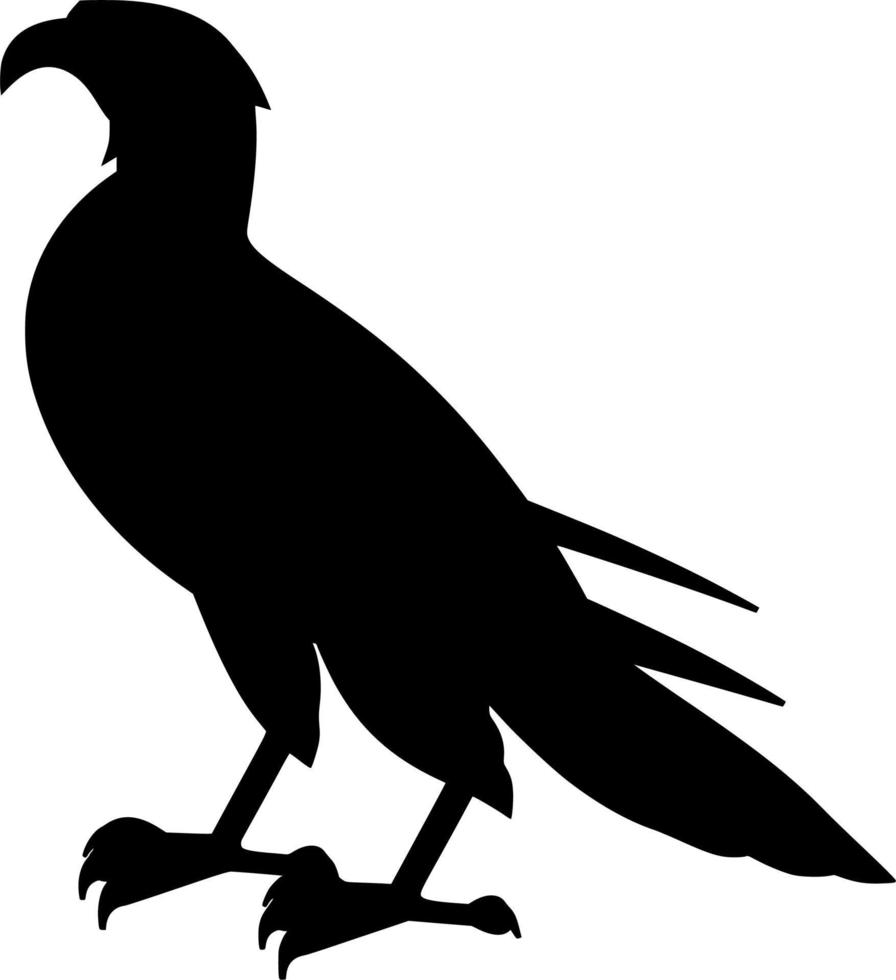 Vector silhouette of Eagle on white background