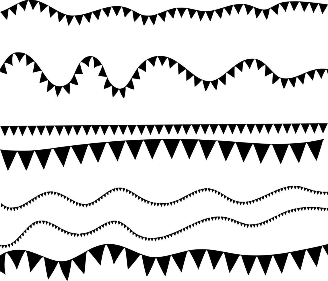 Vector silhouette of carnival decoration on white background