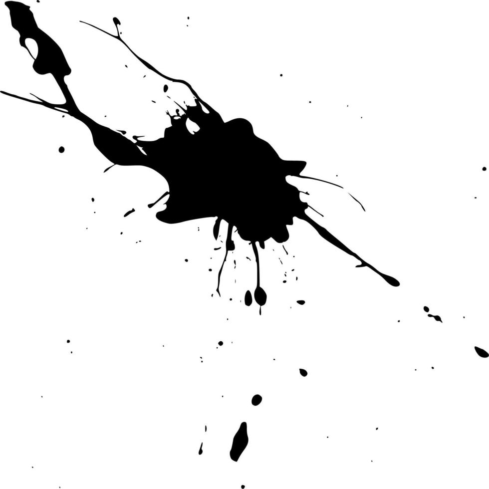 Vector silhouette of ink on white background