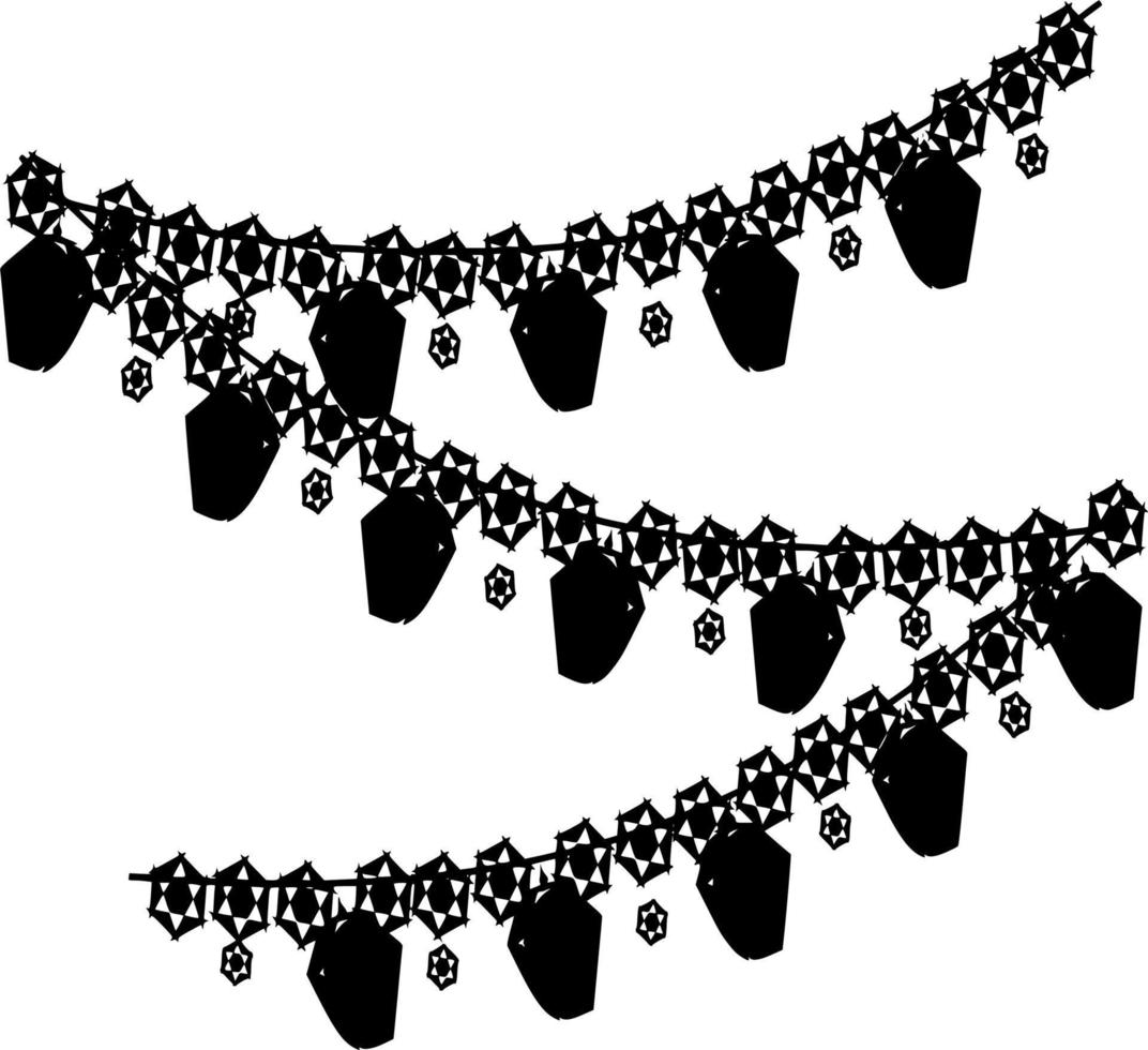 Vector silhouette of festival on white background
