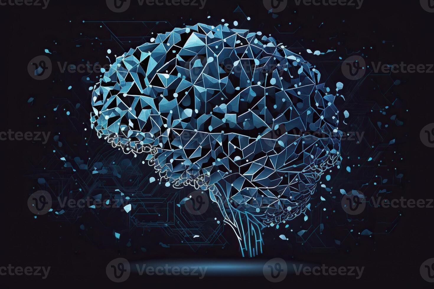artificial intelligence brain concept illustration photo
