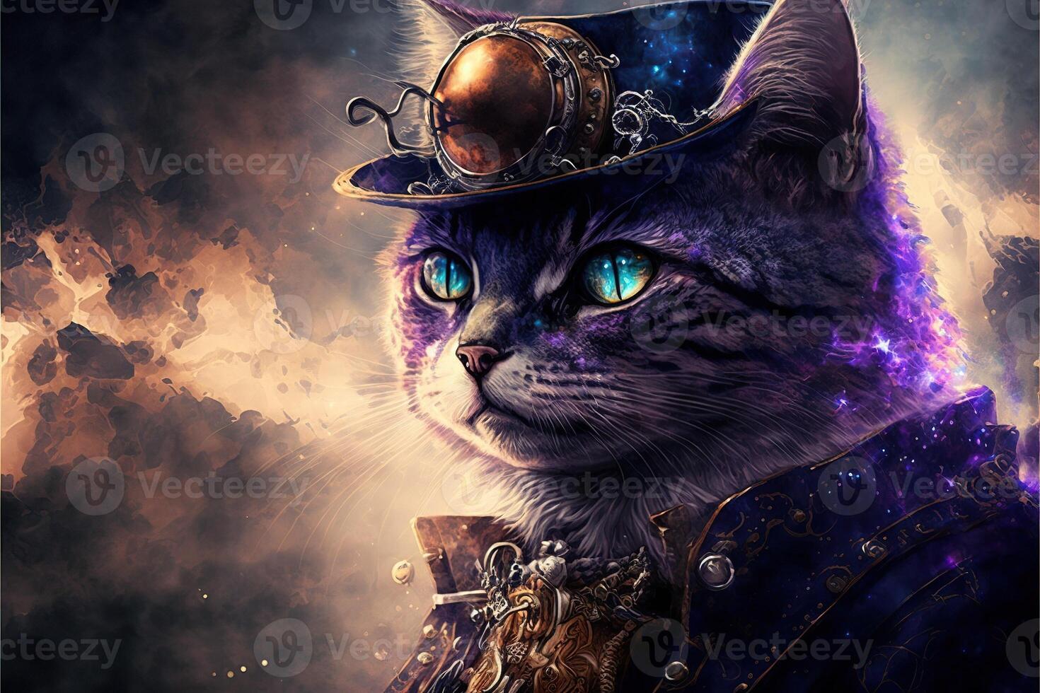 fancy steampunk cat photo