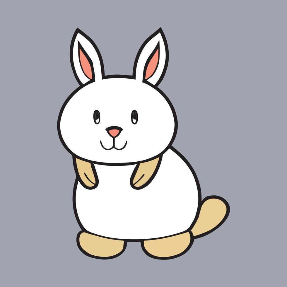 A cute rabbit artwork vector illustration